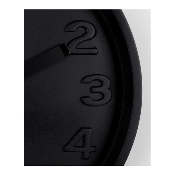 Čierne betónové nástenné hodiny s čiernymi ručičkami Zuiver Concrete-image-4