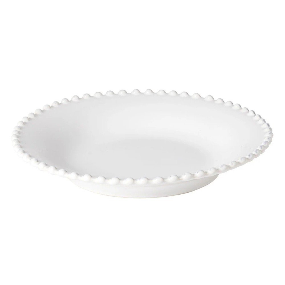E-shop Biely kameninový tanier na polievku Costa Nova Pearl, ⌀ 24 cm