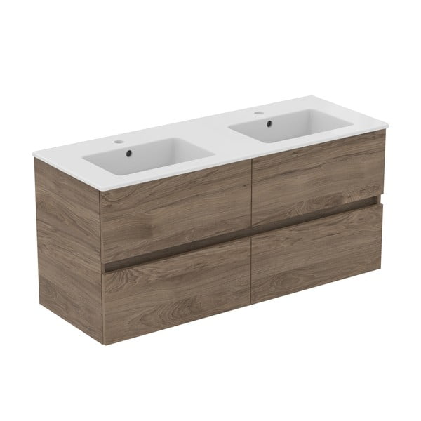 Závesná skrinka pod umývadlo v dekore orecha v prírodnej farbe 120x55 cm Eurovit+ – Ideal Standard-image-3