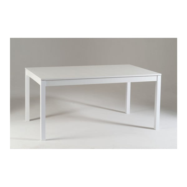 Biely drevený rozkladací jedálenský stôl Castagnetti Top, 160 cm