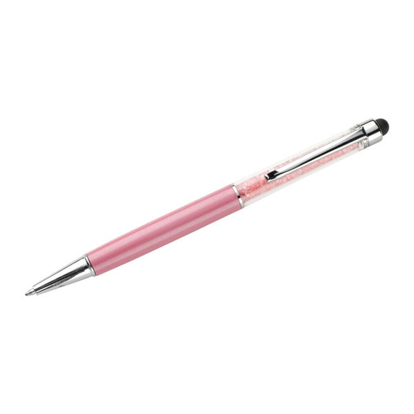 Ružové pero so stylusom a krištáľmi Swarovski Elements Crystals Touch