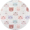 Slonovinový prateľný detský koberec ø120 cm Cute Animals – Vitaus