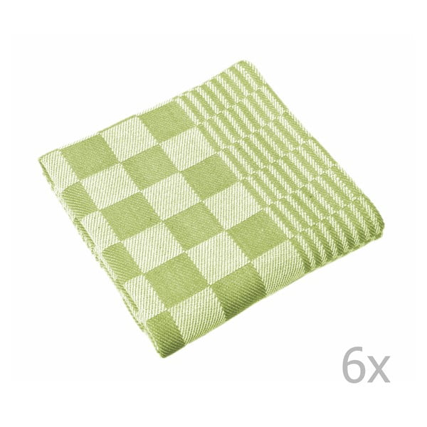 Sada 6 zelených utierok Tiseco Home Studio Mineur, 65 × 65 cm-image-1