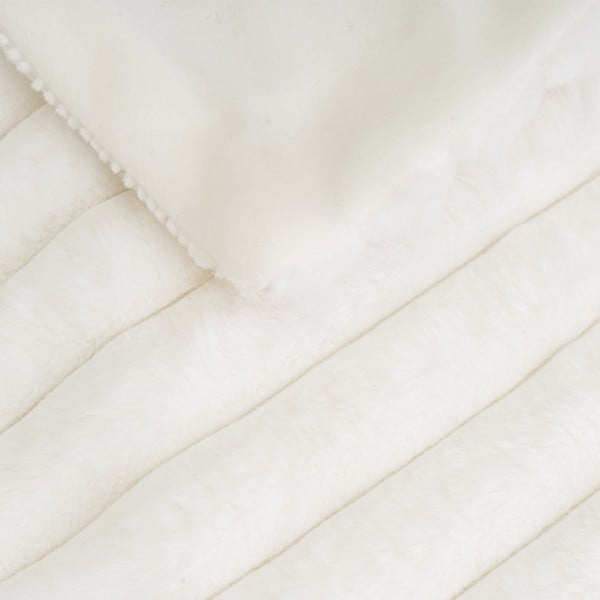 Biela deka z mikroplyšu 130x160 cm Fur Velvet – Casa Selección-image-1