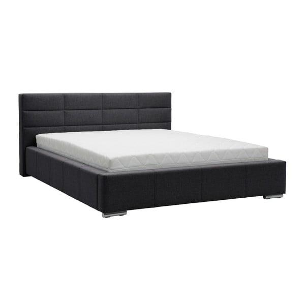 Sivá dvojlôžková posteľ Mazzini Beds Reve, 160 × 200 cm