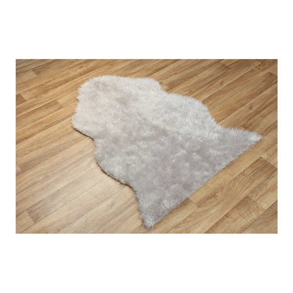Sivý koberec z umelej kožušiny Tekli, 70 × 100 cm-image-2