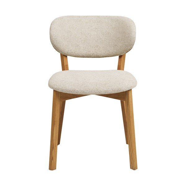 Béžová/v prírodnej farbe čalúnená jedálenská stolička Dunkirk – House Nordic-image-2