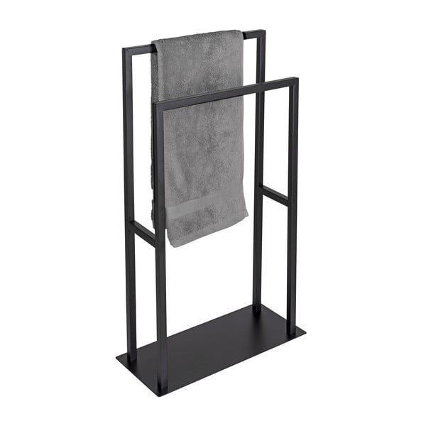 Čierny stojan na uteráky z nehrdzavejúcej ocele Rivaltana – Wenko-image-4