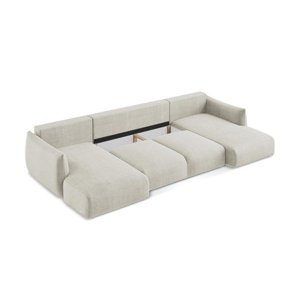 Béžová rozkladacia rohová pohovka (do tvaru "U") Leila – Makamii-image-4