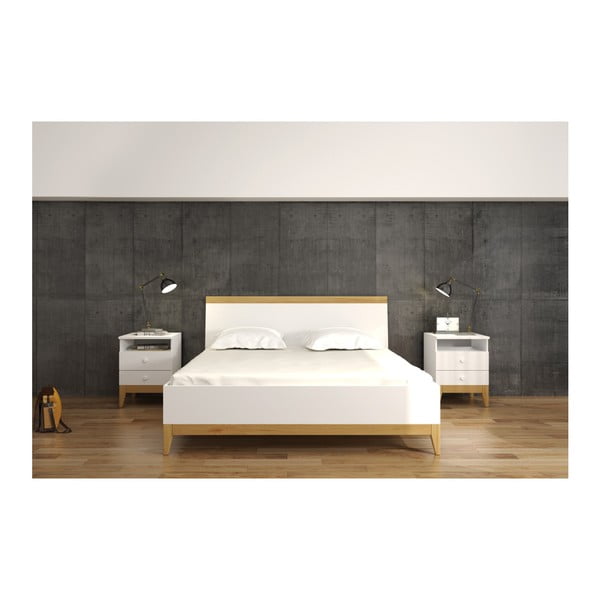 Dvojlôžková posteľ z masívneho borovicového dreva SKANDICA Livia BC, 140 x 200 cm-image-4