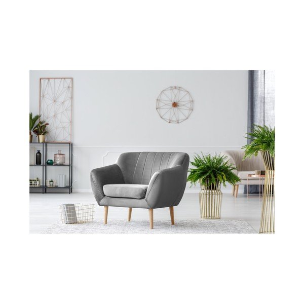 Sivé kreslo Mazzini Sofas Benito-image-2