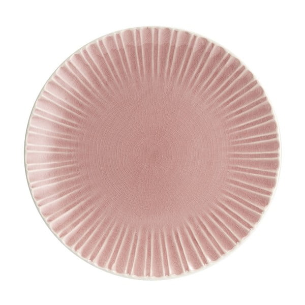 Ružový kameninový tanier Ladelle Mia, ⌀ 21,5 cm