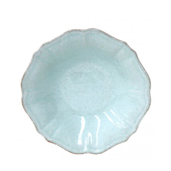 Tyrkysový polievkový tanier z kameniny Casafina Impressions, ⌀ 24 cm