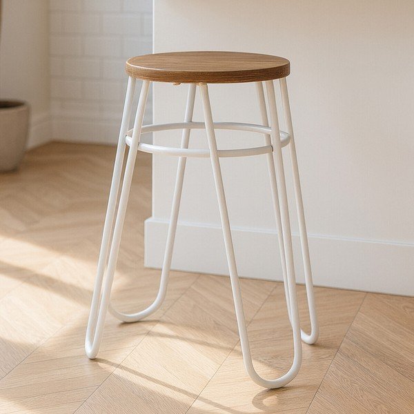 Sivá/v prírodnej farbe stolička z brestového dreva District – Premier Housewares-image-3