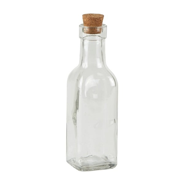 Sklenená fľaštička s korkovým vekom KJ Collection, výška 15,5 cm