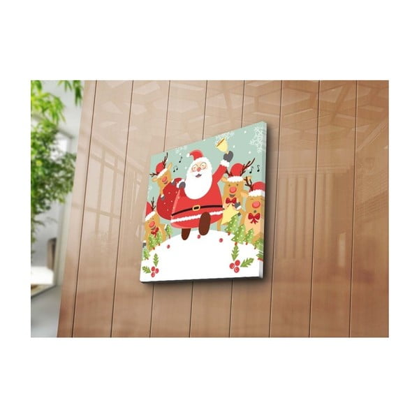 Dekoratívny  obraz Running Santa, 45x45 cm