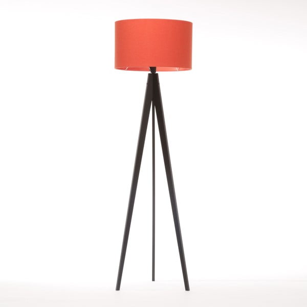 Stojacia lampa Artist Red Felt/Black Birch, 125x42 cm