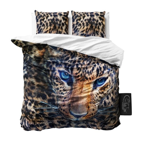 Hnedé obliečky z mikroperkálu Sleeptime Cheetah, 160 × 200 cm