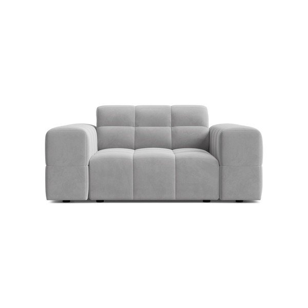 Svetlosivé zamatové kreslo Chicago – Cosmopolitan Design