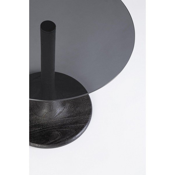 Okrúhly odkladací stolík so sklenenou doskou ø 45 cm Aberdeen – Bizzotto-image-2