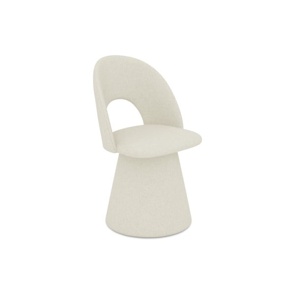 Krémovobiele čalúnené jedálenské kreslo Kalo – Makamii