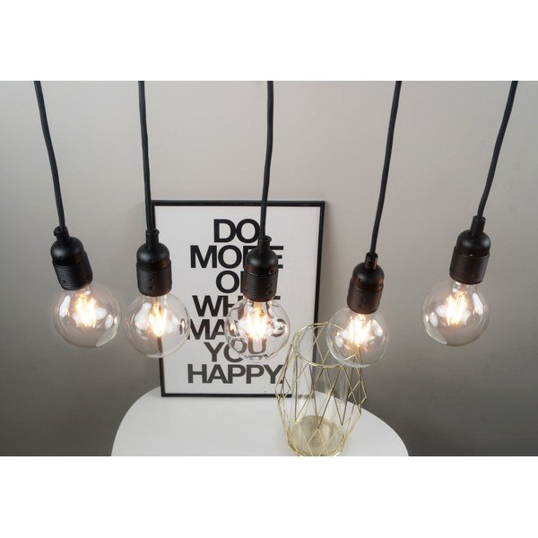 Čierne päťramenné závesné svietidlo Sotto Luce Uno-image-2