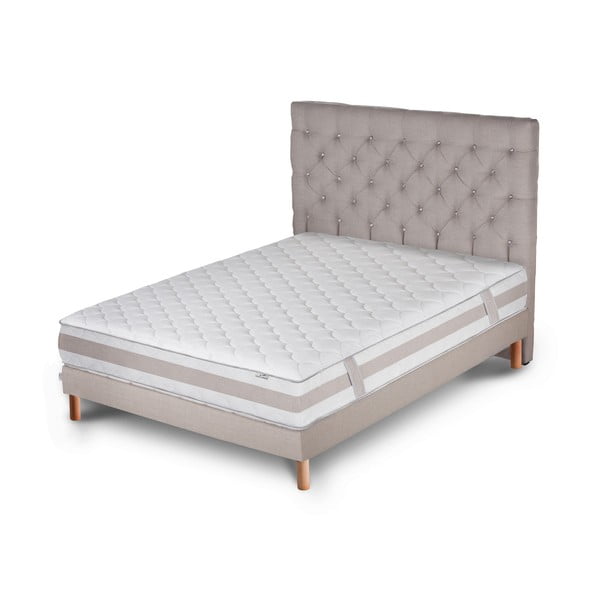 Svetlosivá posteľ s matracom Stella Cadente Maison Saturne Forme, 160 × 200 cm