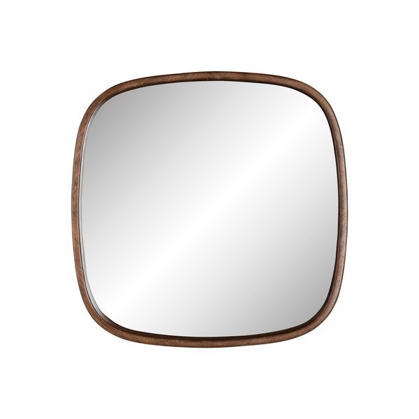 Nástenné zrkadlo s dreveným rámom 50x50 cm Nyko – White Label