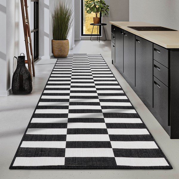Čierno-biely behúň 80x300 cm Viela – Hanse Home-image-2