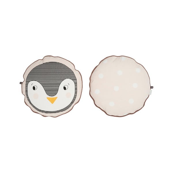 Detský vankúš z organickej bavlny OYOY Penguin, ⌀ 40 cm