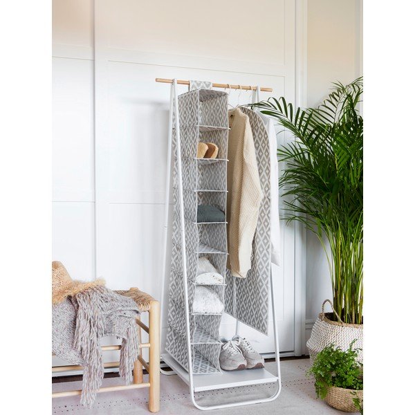 Biely kovový stojan na oblečenie Rail – Compactor-image-1