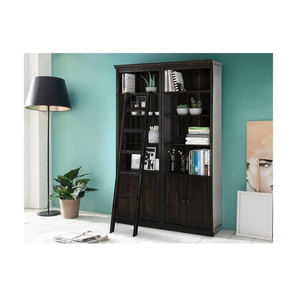 Hnedá knižnica z borovicového dreva 148x223 cm Anita – Støraa-image-1