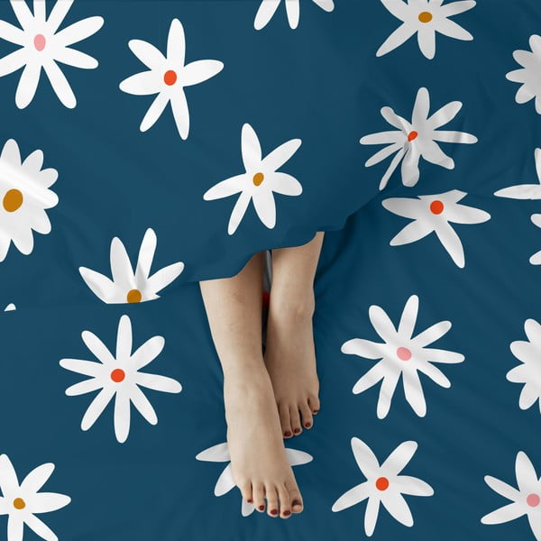 Modrá obliečka na perinu na dvojlôžko 200x200 cm Margaret – Aware-image-4