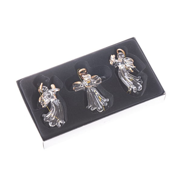 Sklenené vianočné ozdoby v súprave 3 ks 10,5 cm Angel – Dakls