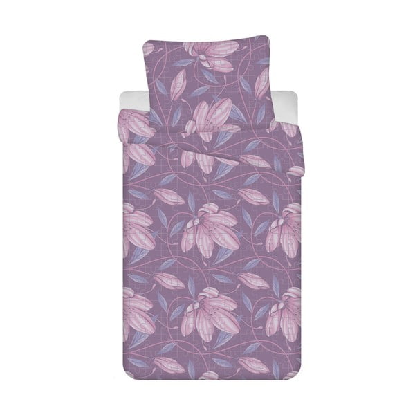 Fialové krepové obliečky na jednolôžko 140x200 cm Orona – Jerry Fabrics