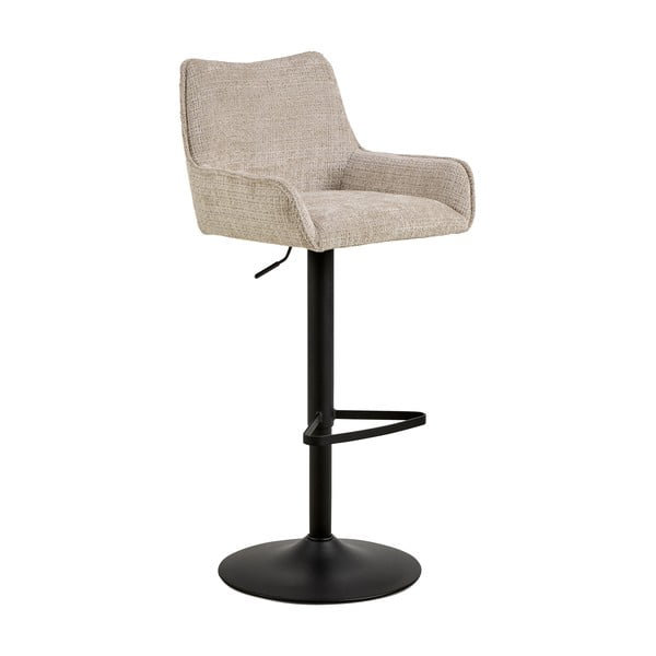 Béžová barová stolička s nastaviteľnou výškou/s podrúčkami (výška sedadla 85 cm) Eddie – Actona