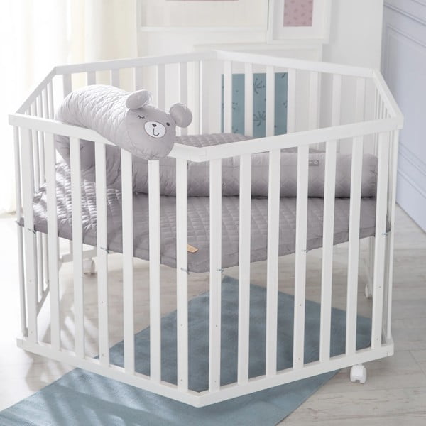 Biela detská ohrádka 112x97 cm Roba style – Roba-image-1