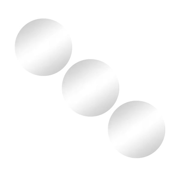 Nástenné zrkadlá v súprave 3 ks ø 15 cm – MSV