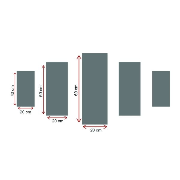 Obrazy v súprave 5 ks Winter Sunset – Wallity-image-2
