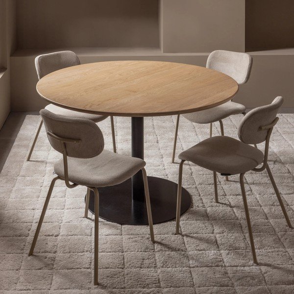 Okrúhly jedálenský stôl s doskou z dubového dreva ø 120 cm Tablo – WOOOD-image-1
