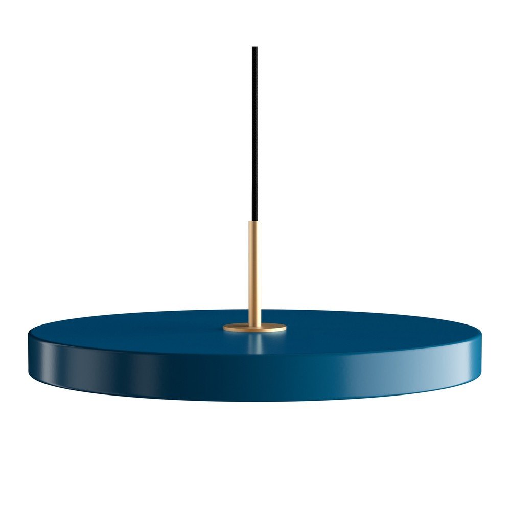E-shop Petrolejovomodré závesné svietidlo UMAGE Asteria, ⌀ 43 cm