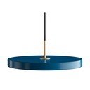 Petrolejovomodré závesné svietidlo UMAGE Asteria, ⌀ 43 cm