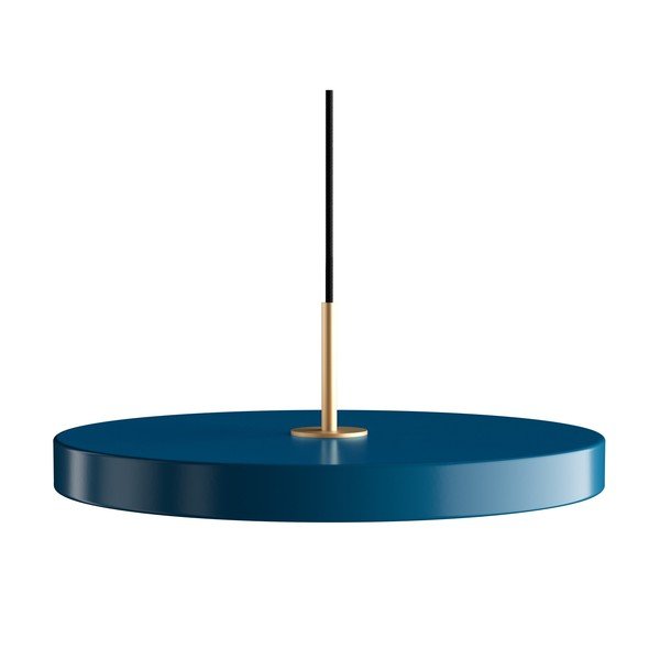 Petrolejovomodré závesné svietidlo UMAGE Asteria, ⌀ 43 cm