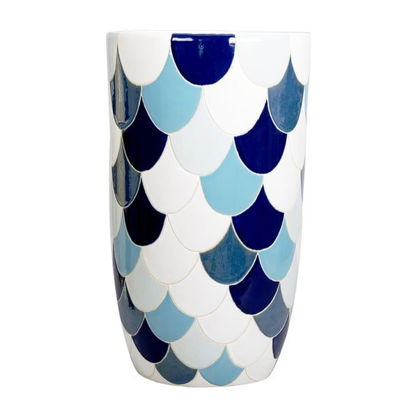 Kameninová ručne maľovaná váza a’miou home Seatura, ⌀ 21 cm