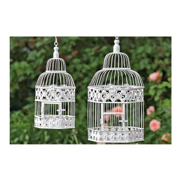 Sada 2 dekoratívnych závesných klietok Bird Cage