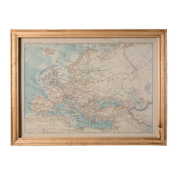 Obraz Clayre & Eef World Map, 65 x 50 cm