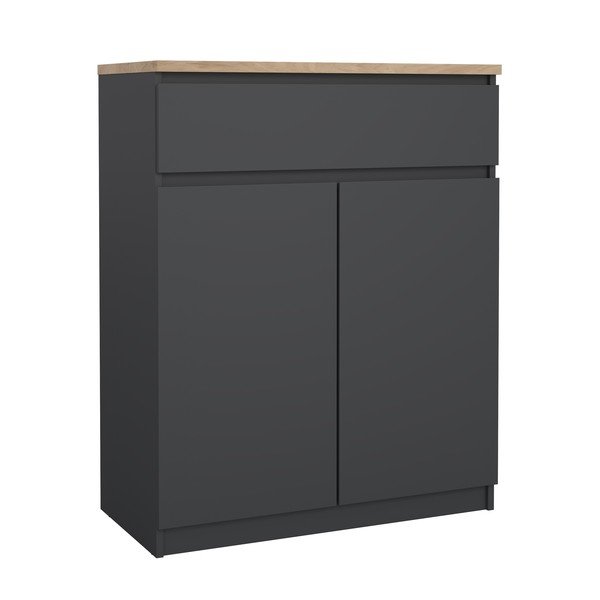 Tmavosivá komoda 80x100x40 cm Naia – Tvilum