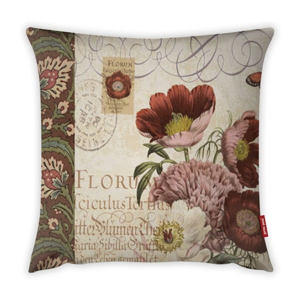 Obliečka na vankúš Vitaus Maseto Flowers Rusto Dos, 43 × 43 cm