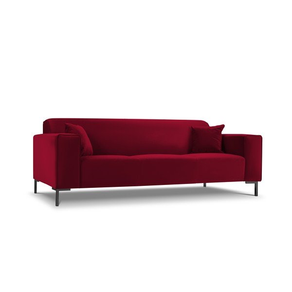 Červená zamatová pohovka Cosmopolitan Design Siena-image-3