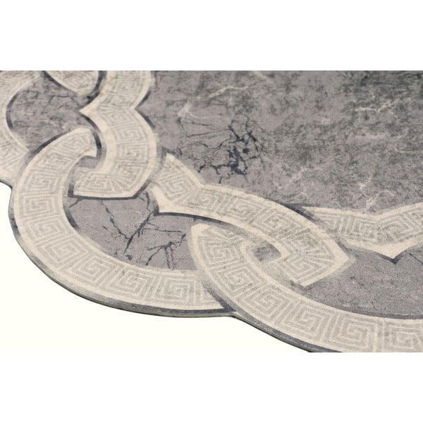 Sivý okrúhly koberec ø 100 cm - Vitaus-image-2